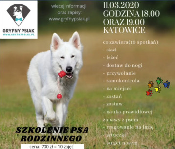 szkolenie ps&oacute;w Katowice marzec
